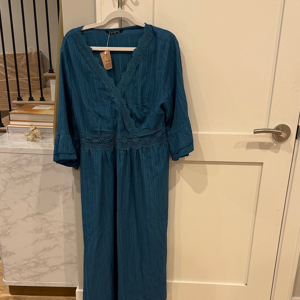 BloomChic Teal Textured Dress